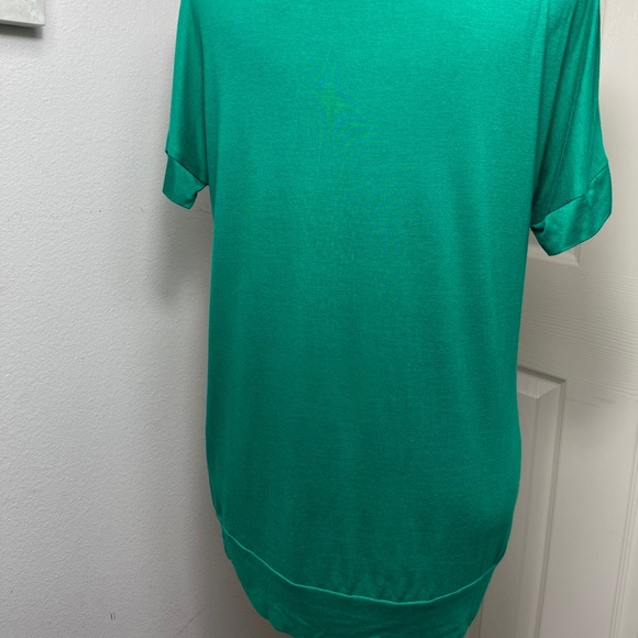 Green with black/white stripe tunic shirt - Picture 4 of 5